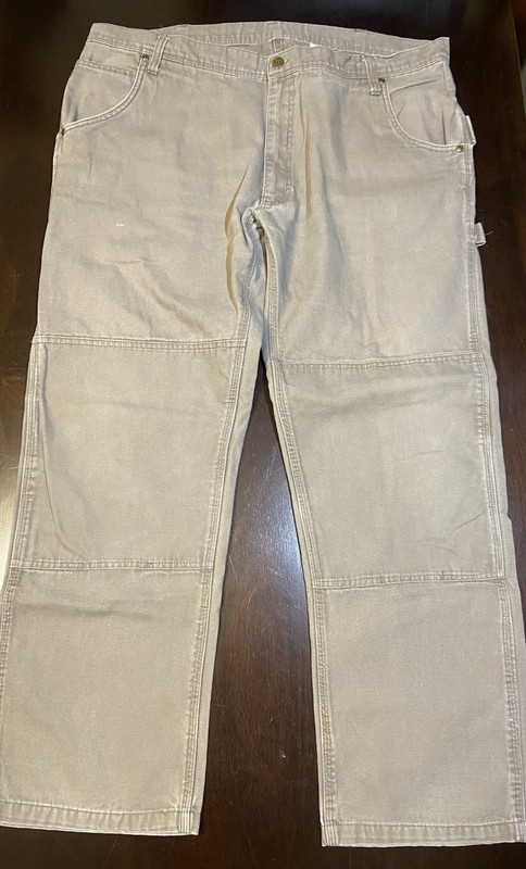 Key Apparel Mens 40x32 Light Brown Duck Canvas Carpenter Work Pants