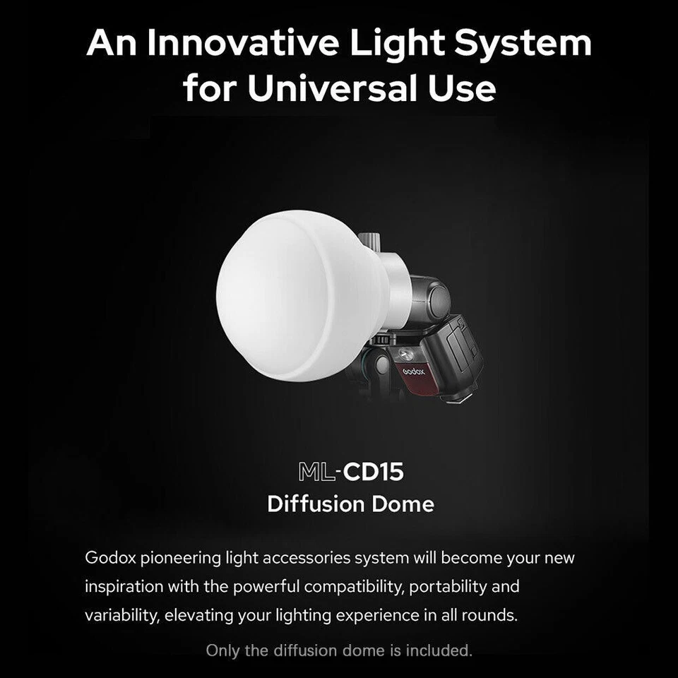 Godox ML-CD15 ML-CS1625 Diffuser Dome Softbox 3 Adapter for Camera Flash light  - Image 3 of 4