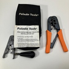Paladin Tools 4905 Datacom Telecom Installation Kit RJ45 Crimper Stripper Pouch