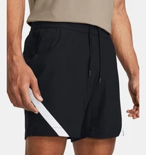 Under Armour Steph Curry 6.5” Basketball Shorts UA Black White Size L NEW