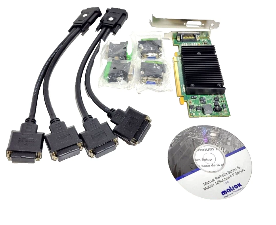 Matrox P69-MDDE128LPF P-Series Millennium P690 128Mb GDDR2 PCIe Video Card- NEW! - Image 3 of 4