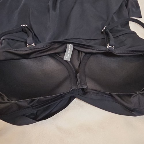 Garnett Hill Ruched Overlay One Piece Swimsuit Women Size 8 - Picture 13 of 15