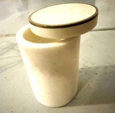 William Sonoma marble cotton ball holder