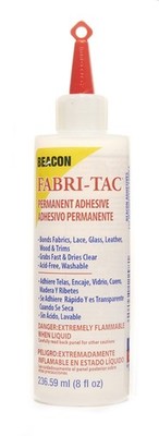Fabri-Tac Premium Fabric Glue - Quick Drying, Crystal Clear, Permanent - for ...
