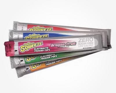 SQWINCHER 159200201 Squeeze Electrolyte Freezer Pops, 3 oz, 150 count