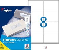 Agipa Universal-Etiketten 105 X 72 Mm Weiß Rechteckig 800 Etiketten
