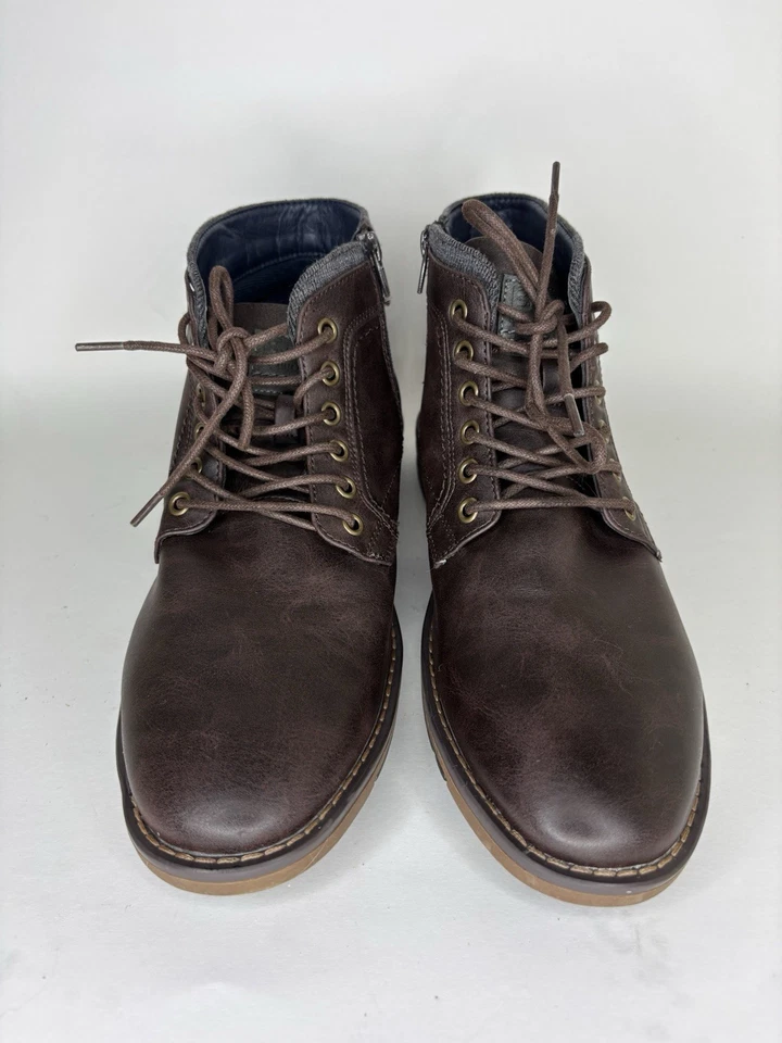 Bull Boxer B-52 Casual Boots Brown Men Size 42 US 9 Brown Lace Up Side Zip - Image 2 of 4