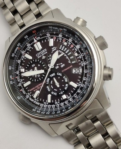 Citizen Promaster E600-T008089 Eco-Drive Radio-Pilotée Titan Solar Montre Hommes - Photo 1 sur 10
