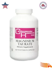 Cardiovascular Research Pure Magnesium Taurate  Mineral Supplement 180 Ct