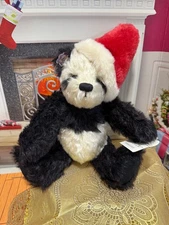 Annette Funicello 11" Mohair Panda Claus Bear - Artist Donna Rife Creation