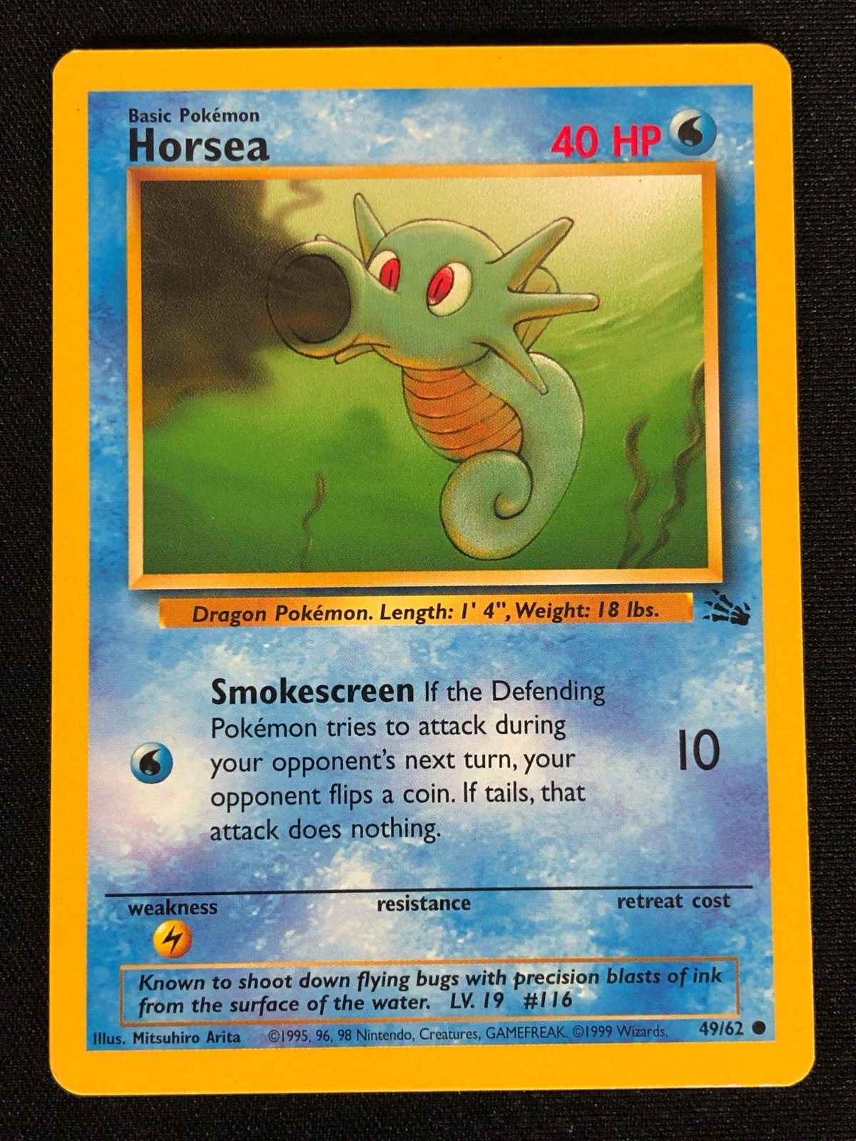 Pokemon Horsea 49/62 Common (LP)