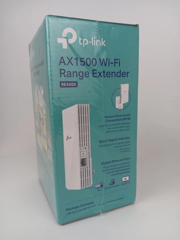 TP-Link AX1500 WiFi 6 Range Extender RE500X White Wall Plug 1500 Ft Dual Band - Image 4 of 4