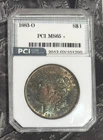1883 O Morgan Dollar Monster Toning, Both Front And Back-PCI SLABBED 65
