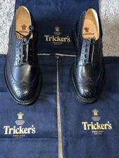 TRICKER’S England Bourton Black Leather Derby Brogues UK8/ US 10.5/ 11” NEW $765