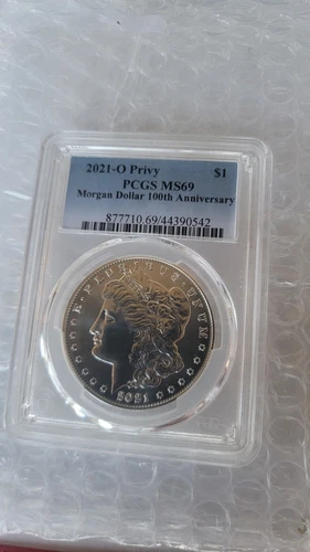 2021-O Privy Morgan Silver Dollar MS69 PCGS "100th Anniversary"