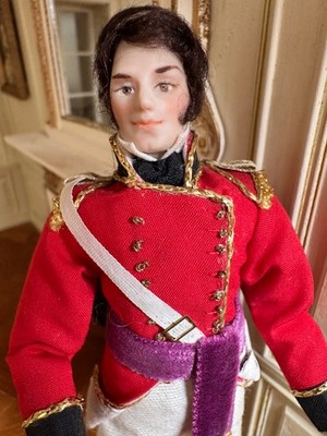 Dolls house Miniature 1:12 ARTISAN  Captain  gentleman doll by JILL BENNETT