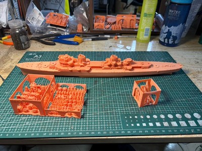 3D Printed 1/350 Italian Navy Attilio Regolo Destroyer Unpainted Model Kit NEW