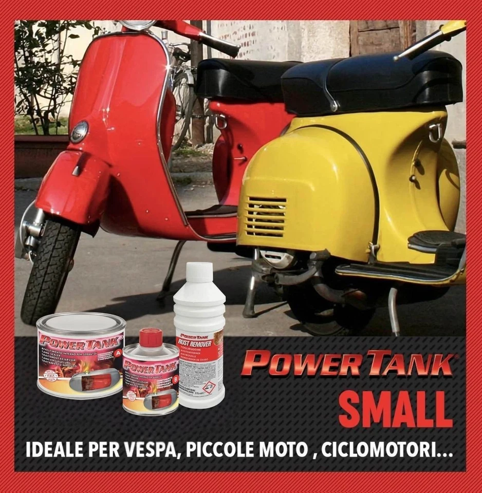 POWER TANK Trattamento serbatoio bonifica kit piccolo 10 L per da moto LUX METAL - Imagen 2 de 4
