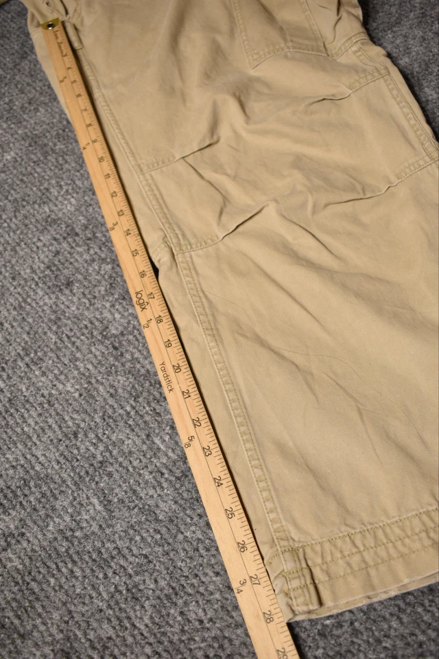 VTG Polo Ralph Lauren Military Paratrooper Pilot Khaki Cargo Pants Men's 44Bx28 - Image 4 of 4