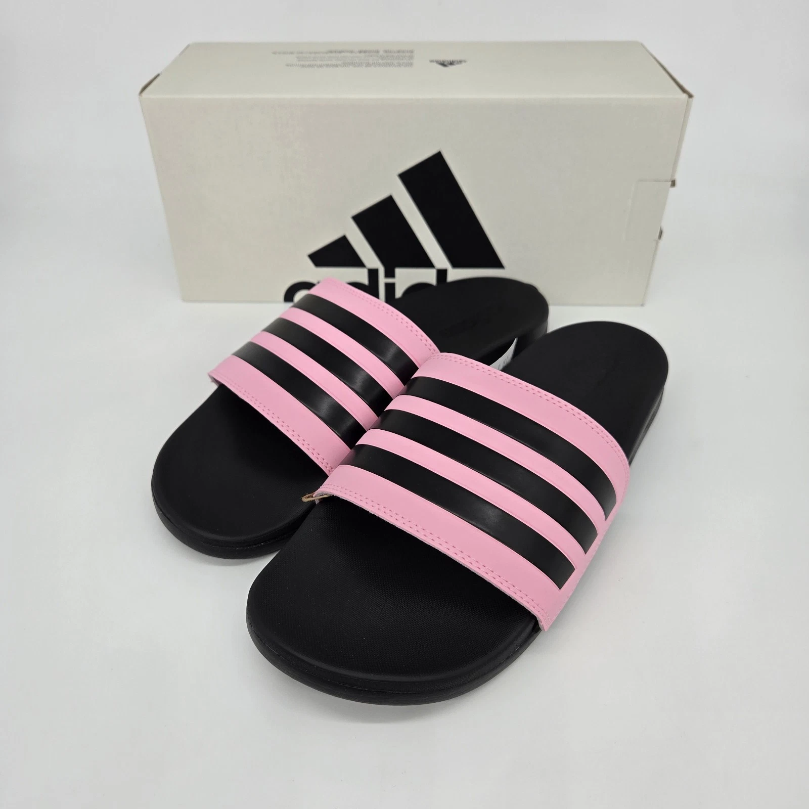 Nuovo sandalo uomo Adidas Adilette Comfort Slides True Pink Core nero JH6606