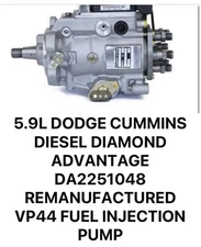 DIAMOND ADVANTAGE DA2251048 REMAN  VP44 FUEL INJECTION PUMP DODGE CUMMINS 5.9L
