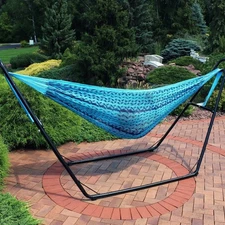 Sunny Daze- Hammock- Blue- Hand Woven- XXL- NEW- Thick Cord Mayan