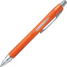 "0.7mm Orange Ballpoint Pen with Gel Grip for Smooth Writing Experience"