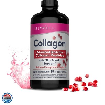 Liquid Collagen, Skin, Hair, Nails and Joints Supplement, Includes Fruit Juic...