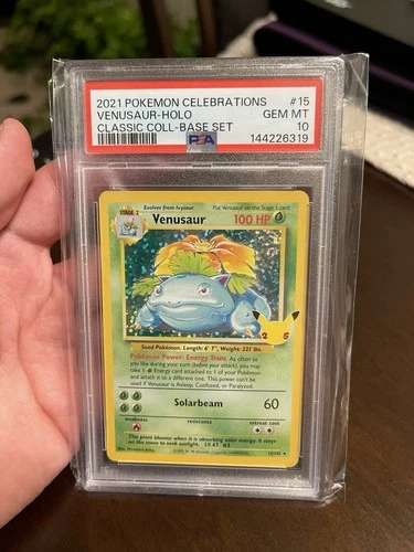 Pokémon 2021 Celebrations Classic Collection Venusaur Holo Card 15/102 PSA 10