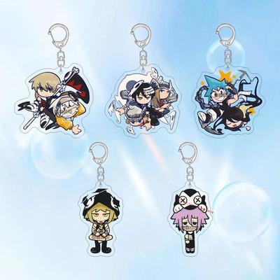 Soul Eater Maka Albarn Crona Black Star Patty Acrylic Keychain Pendant 5Pcs/set