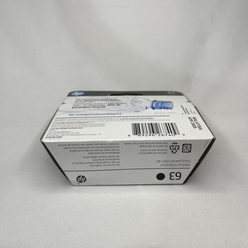 Genuine HP 63 Black Original Ink Cartridge F6U62AN#140 - New - Dated 04/2025 - Bild 6 von 7