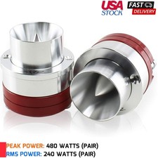 1" 480Watt Neodymium High Compression Bullet Super Tweeters Car Audio Clear Loud