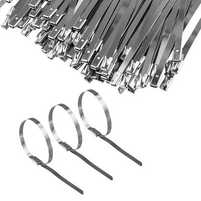 Kabelbinder Markisenkabel Kabelbinder Edelstahl Silber 100pcs Dauerhaft