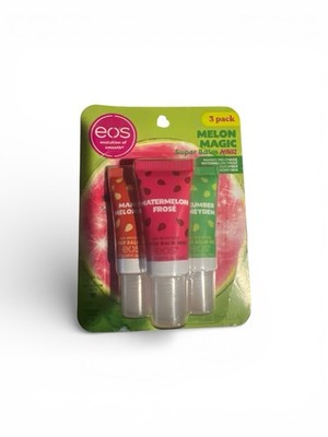 3 Pack eos 24H Moisture Super Balm Minis Melon Magic Lip Balm