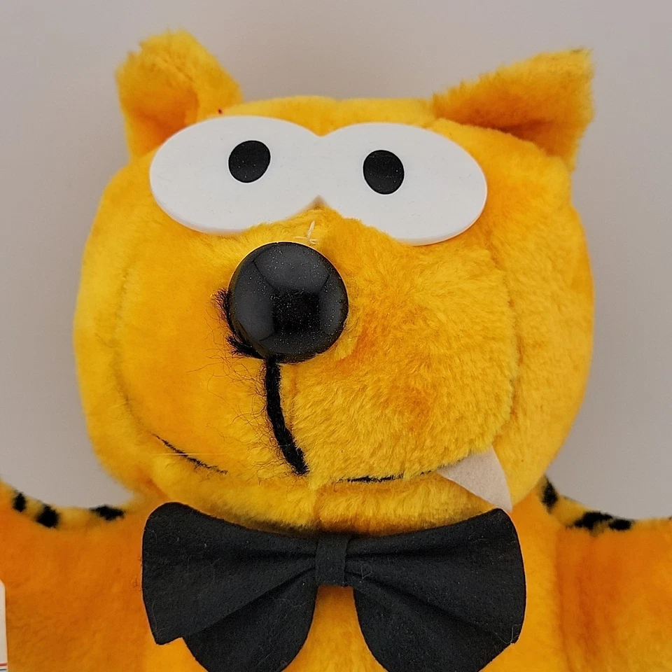 复古 HEATHCLIFF 长毛绒 1988 橙色卡通猫 ACE 新奇玩具 14 英寸罕见 — 第 2/4 张图片