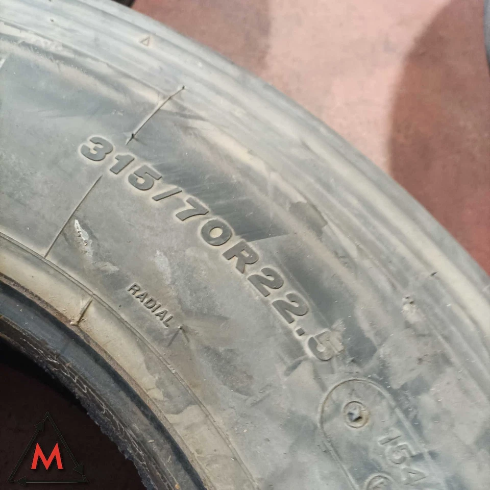 Gomma pneumatico autocarro 315/70 R22,5 154/150L BRIDGESTONE R-STEER usati 05799 - Immagine 4 di 4