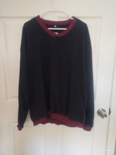 Tyndale Flame Resistant Pullover Mens XL Black Maroon HRC 1 Crewneck FR USA