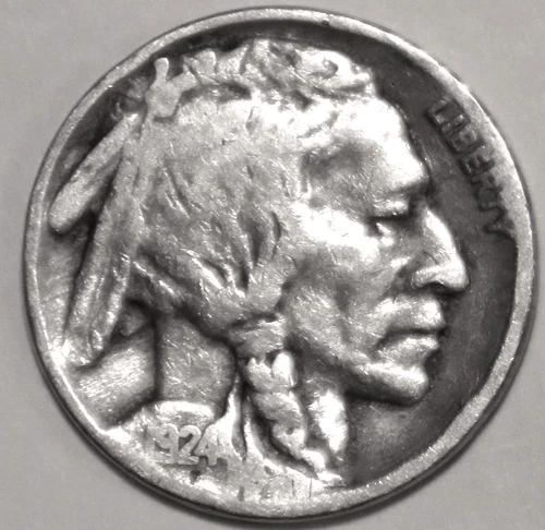 Full Date 1924-P Buffalo Nickel - Very Good- #4561D - FREE SHIPPING
