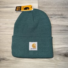 Carhartt Hut Watch Hat Knit Cuff Beanie Sea Pine Green New