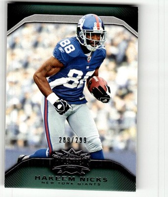 2010 Topps Triple Threads Hakeem Nicks Emerald #/299 #11