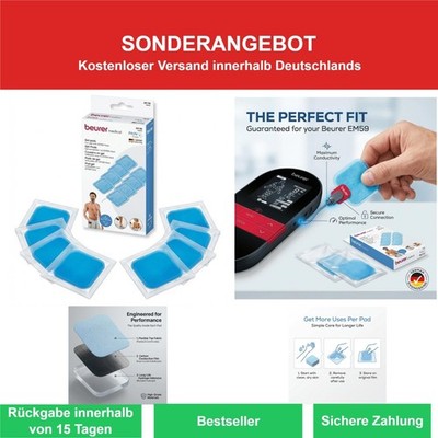 Beurer EM 59/89 Heat Elektroden Nachkaufset mit 8 Gel-Pads