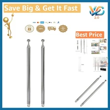 7 Sections Telescopic FM AM Radio Antenna 74cm, 2-Pack, Replacement