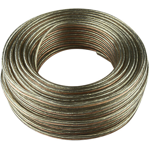 КАБЕЛЬ ДЛЯ аудиокабеля 16-100CL 16 калибров 100-футовый прозрачный аудиокабель