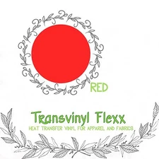 BEST HTV Heat Transfer Vinyl for T-Shirts - 15" sheet/roll iron,on   RED