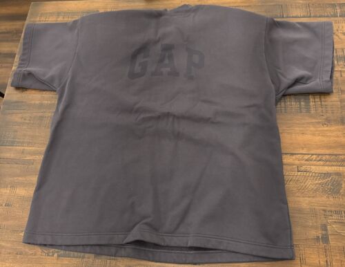 New Yeezy Gap 14A Crop Dove Padded Heavy Fleece Tee Black Men's Size L $$$ - Picture 3 of 9