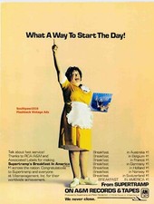 1979 Supertramp "Breakfast In America" Album Release & Tour Promo Reprint Ad