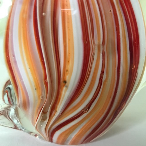 Dynasty Gallery Large Angel Fish Orange Red White Glass Paperweight - Picture 6 of 6