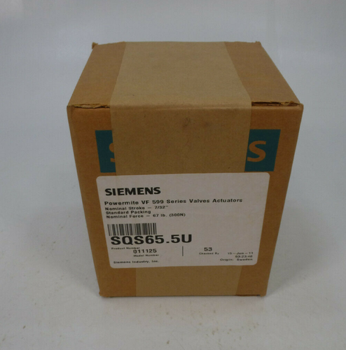 Siemens SQS65.5U Powermite VF 599 Series Valves Actuator - Part Number ...