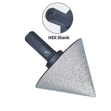 2" Diamond Beveling Chamfer Cone Milling Bit Tile Countersink Hex Enlarge Hole