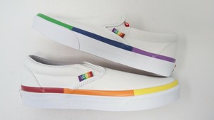 vans rainbow foxing slip on